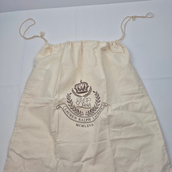 Vintage 1967 Ralph Lauren Cotton White Drawstring Bag-Dust Cover MCMLXVII - Picture 5 of 5